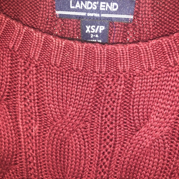 Lands End deep burgundy sweater - Picture 2 of 3
